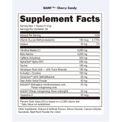 BUCKED UP, BAMF, PREMIUM ноотропный предтренировочный комплекс, вкус Cherry Candy (Вишневые конфеты), 358 г (30 порций)