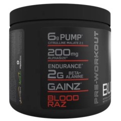 BUCKED UP, PREMIUM Pre-Workout, предтренировочная добавка, вкус Blood Raz (Красная вишня), 267 г (25 порций)