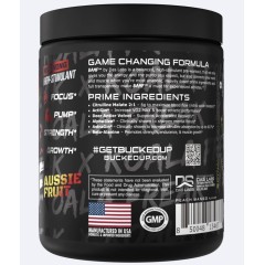 BUCKED UP, BAMF, PREMIUM ноотропный предтренировочный комплекс, вкус Aussie Fruit (Персик/Манго), 363 г (30 порций)